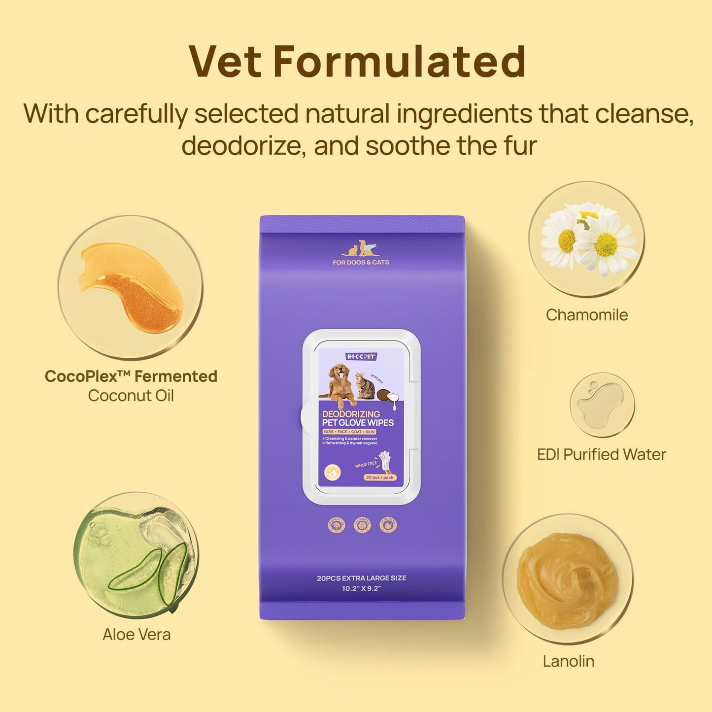 FurCare+  Pet Glove Wipes