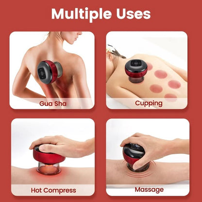 TheraCup™ Cupping Therapy Massager with Red Light & Dynamic Suction