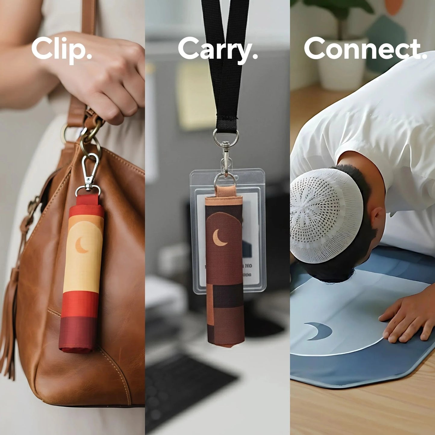 SalahTag™ | Keychain Prayer Mat