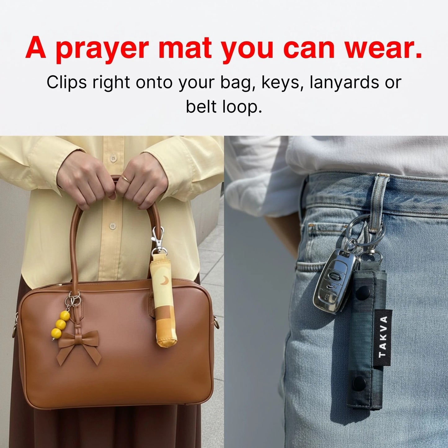 SalahTag™ | Keychain Prayer Mat